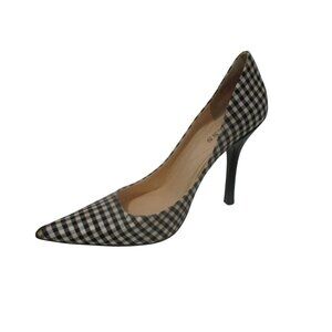 *Retro GUESS Black and White Check Pump Pointed Toe Stiletto - Size 8M